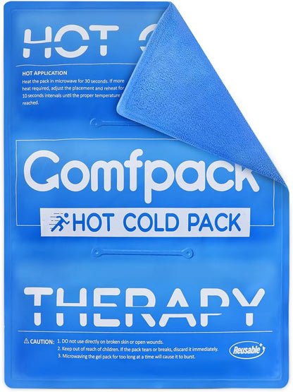 Comfpack Soft Ice Packs for Injuries Reusable, Double Side Hot Cold Therapy