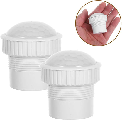 Sewroro 2pcs White Plastic under Bed Sensor Shade with Auto Light Switch and Openhole Design for Indoor Use and Smart Home Security Systems