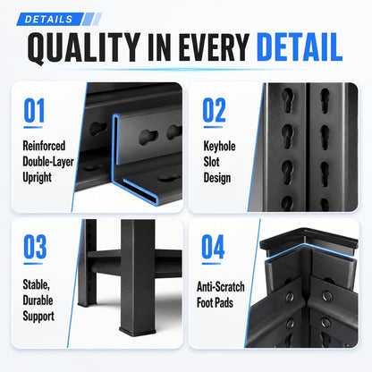 Heavy Duty Over Washer and Dryer Storage Shelf, 5 Tier Adjustable Metal Laundry Room Organizer, Freestanding Utility Shelving Rack, Rust Resistant Steel Storage Shelf, Black, 35.4"Wx 15.7"Dx 71.2"H