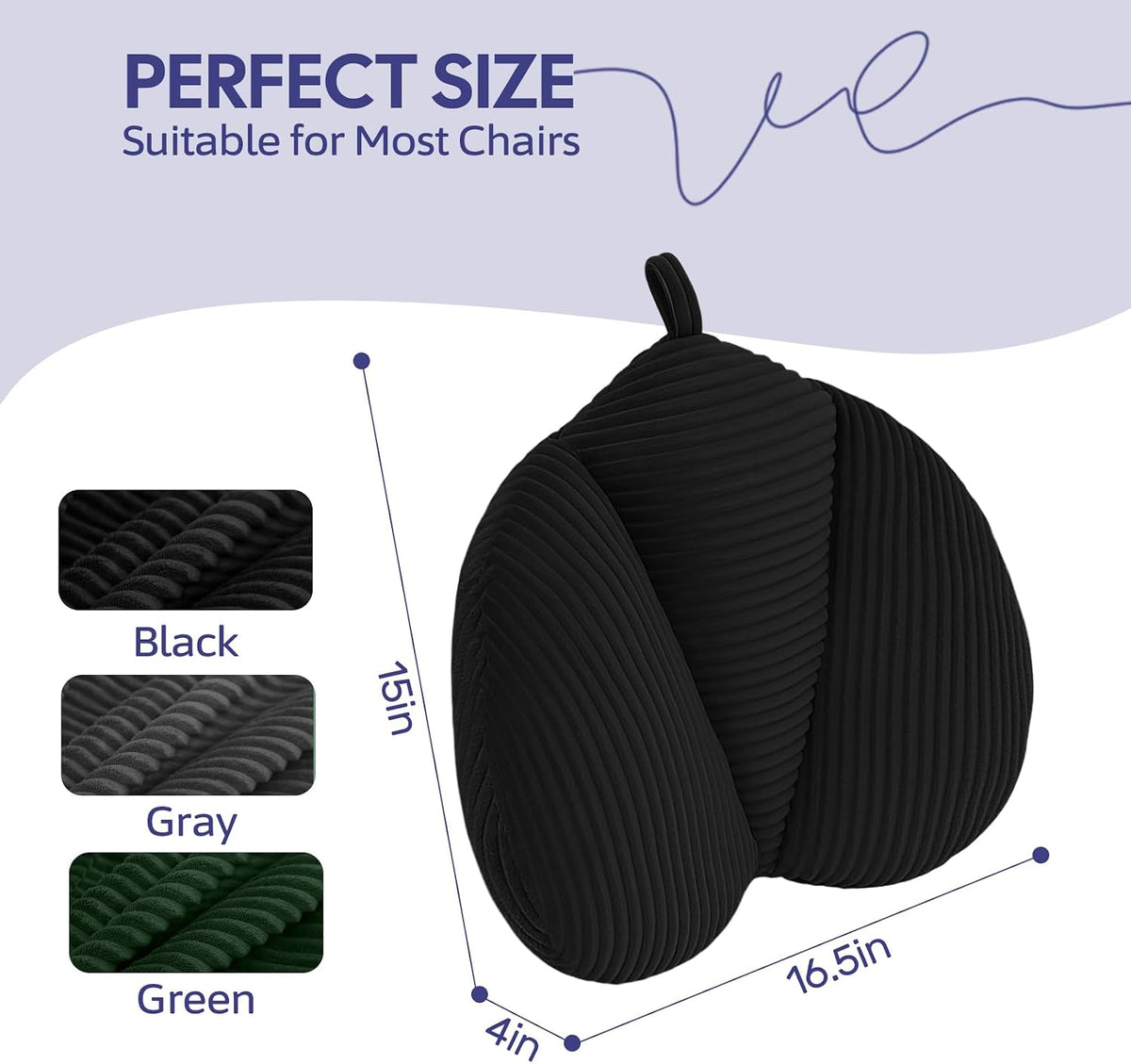 Lumbar Support Pillow for Couch, Back Support Pillow for Chair