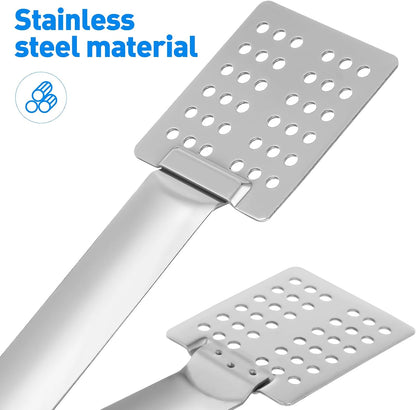 Luxshiny Tea Bag Squeezer Tongs Stainless Steel Tea Bag Strainer Spoon Shape Squeezer for Loose Leaf Kitchen Food Clip for Cooking Ice Cubes 5.51 in