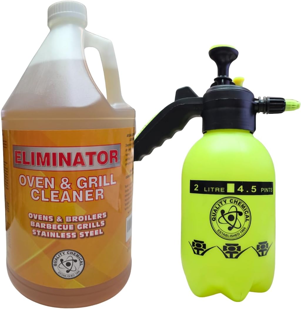 Quality Chemical Oven & Grill Cleaner - Heavy-Duty - Fast Acting & Easy to Use - Degreaser 128 oz (Pack of 1)