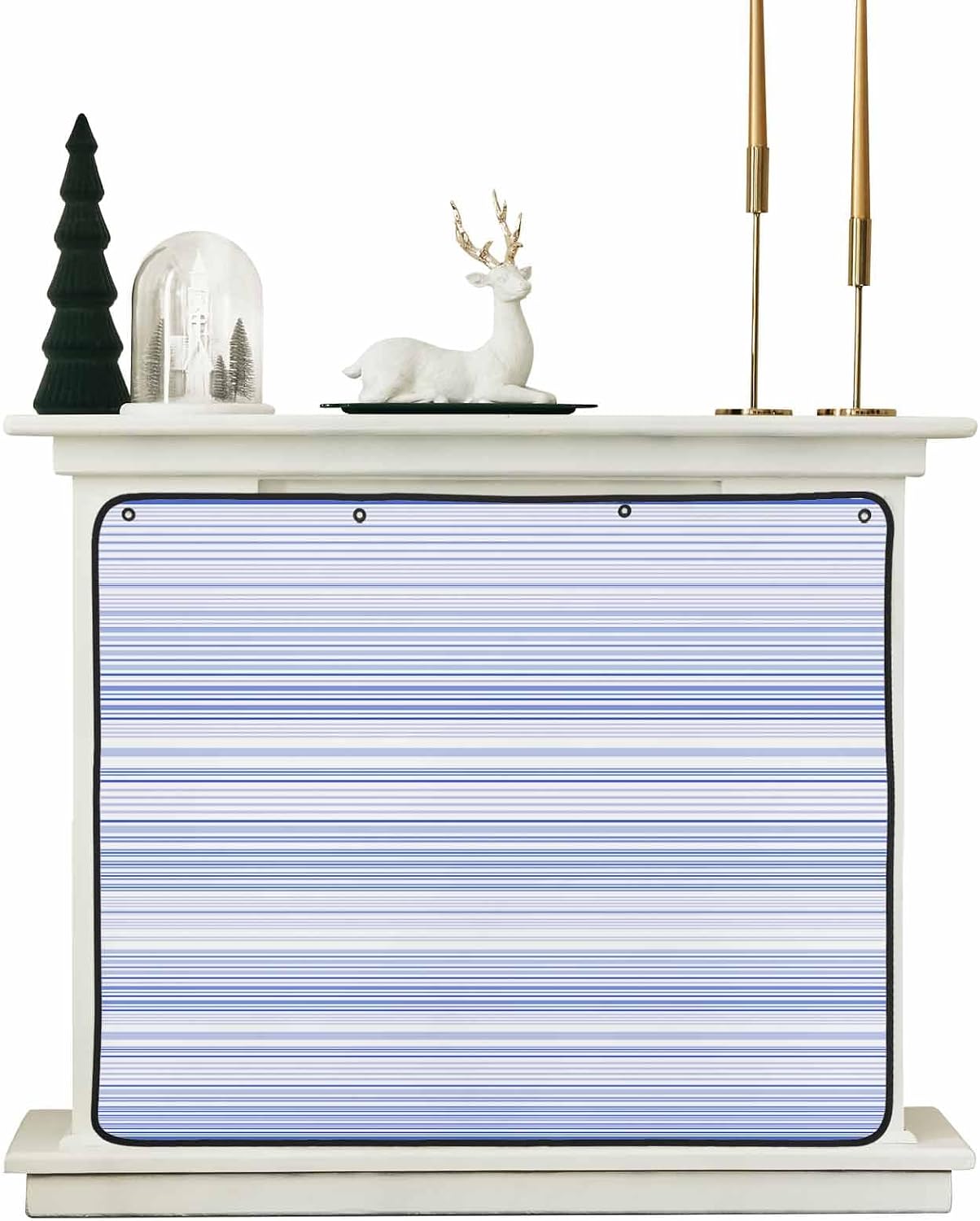 Magnetic Fireplace Cover Purple Stripes Fireplace Screen Decorative Classic Striped Lines Insulation Fireplaces Blocker Blanket Save Energy Fireplaces Draft Stopper Covers for Living Room 36x30 Inch