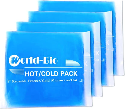 Gel Soft Flexible Ice Packs for Injuries, Reusable Cold Pack, Hot Cold Compress for Joint&Muscle Pain, Surgery Recovery, Inflammation, Swelling, Face, Head, Wrist, Ankle&Foot Injury, -5.1"x6.3"
