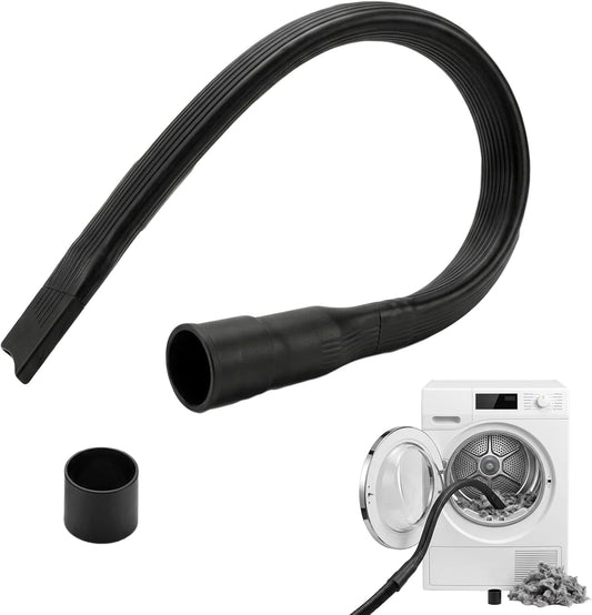 Dryer Vent Vacuum Hose Attachment, Flexible 25 Inch Crevice Tool for Lint Removal and Deep Cleaning, Flat Narrow Nozzle Fits 1-1/4" and 1-3/8" Vacuum Hoses
