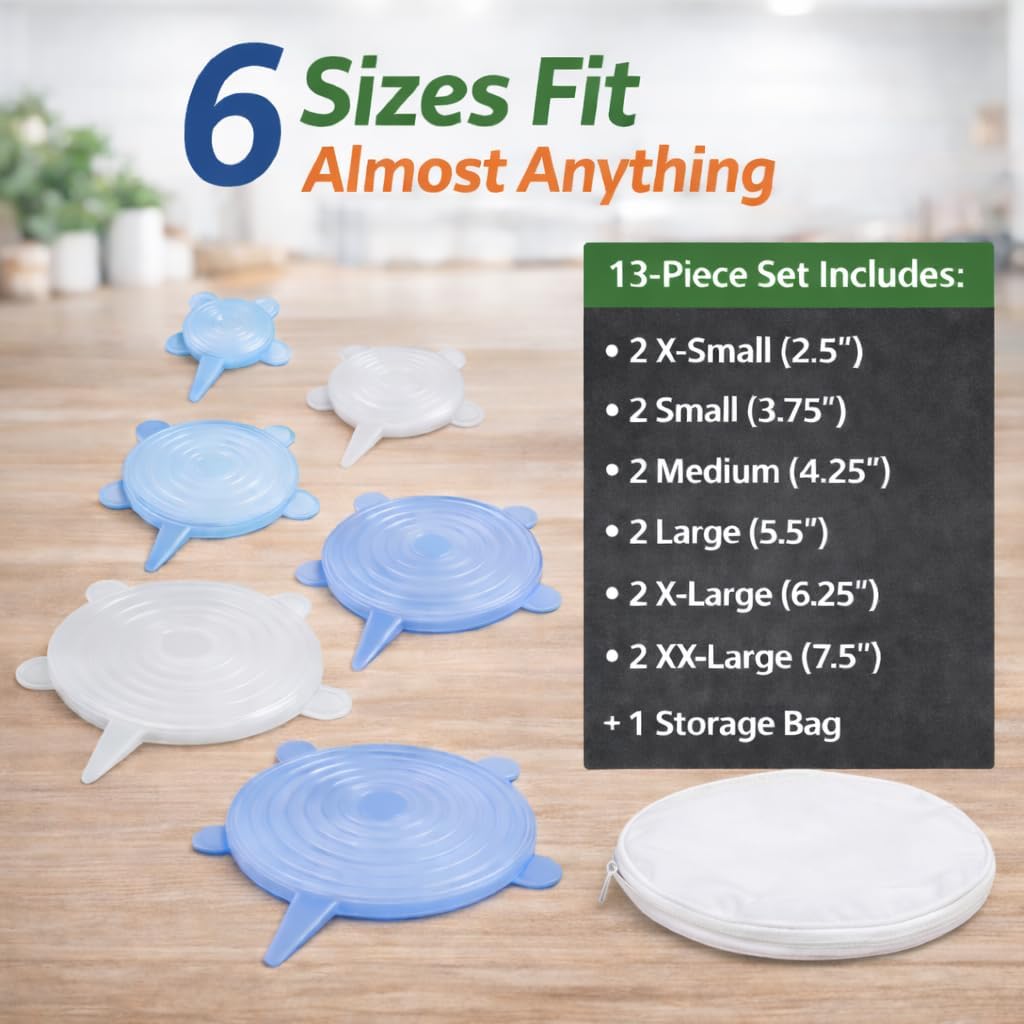 HIC Kitchen Splatter Guards for Microwave, BPA Free, Set of 4