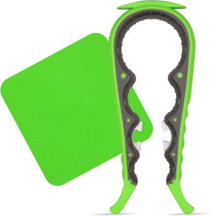 5 in 1 Lids off Jar Opener, Bottle Opener, Ideal For Women, Kids, Seniors - for Multipurpose Kitchen Tool, Easy open. White