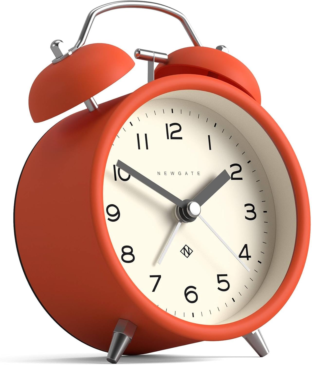 NEWGATE® Charlie Bell Echo Alarm Clock | Modern take on Classic Twin Bell Clock | Yellow | Easy to Read Numbers | Ideal for Bedside, Desk or Shelf | Modern Retro Bedroom & Office Accessory