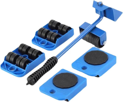 Furniture Lift Tool Set, Upgrade Furniture Movers Sliders Furniture Lifter Tool,Furniture Movers with Adjustable Height Lifting Tool Lever & 4 Wheels, Mover Dolly Sliders Tool (Red)