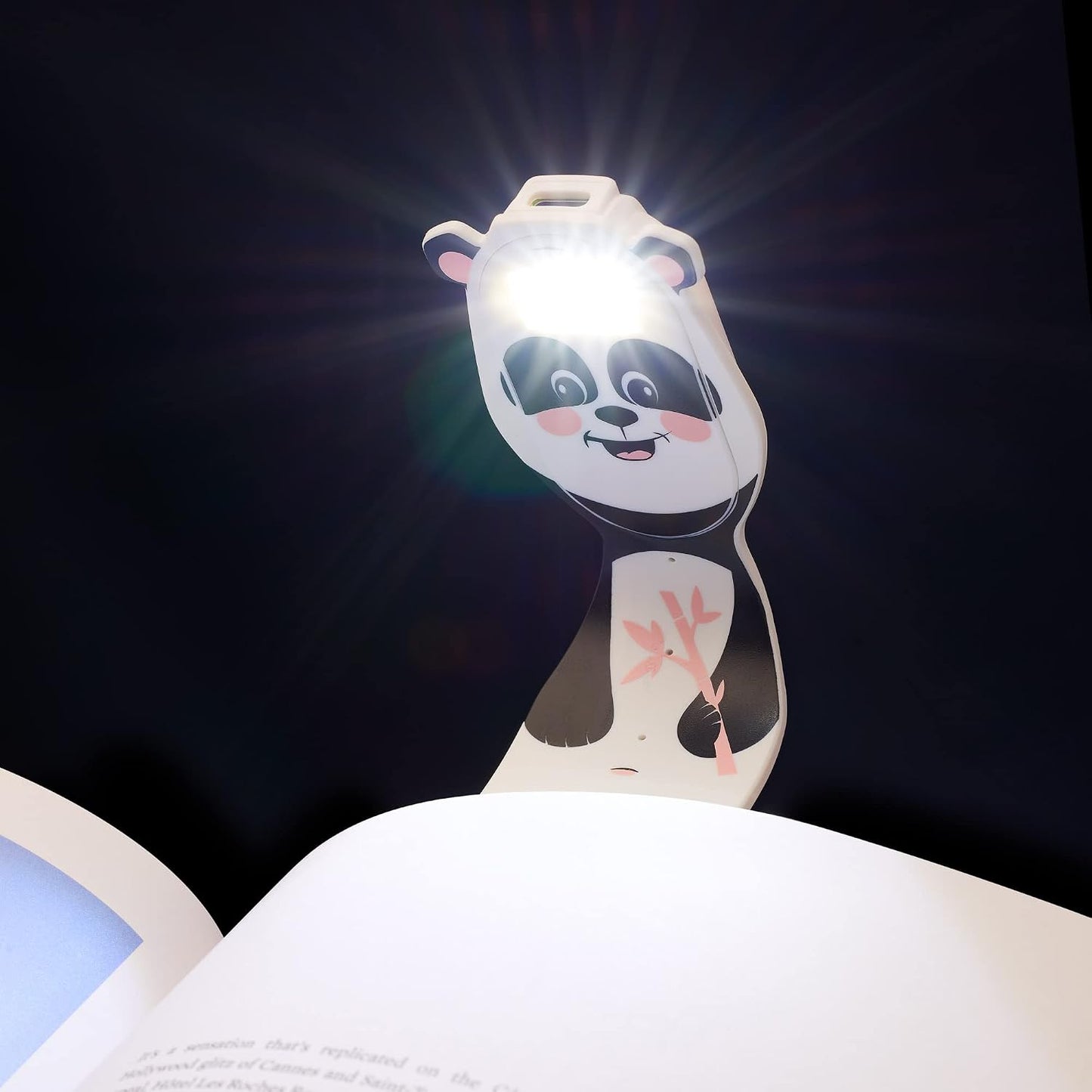 Gifts for Readers & Writers Rechargeable Book Light for Kids, Clip On Reading Light for Bed, 2in1 Flexilight Pals & Bookmark, 12 Hours of Light Once Charged, Includes USB Cable & 2 LED Lights, Dog