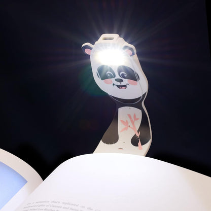 Gifts for Readers & Writers Rechargeable Book Light for Kids, Clip On Reading Light for Bed, 2in1 Flexilight Pals & Bookmark, 12 Hours of Light Once Charged, Includes USB Cable & 2 LED Lights, Dog