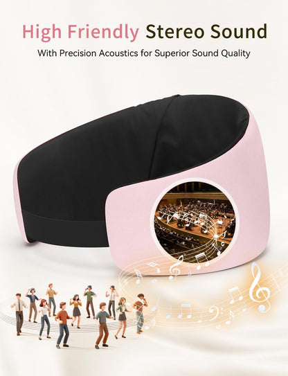 Sleep Headphones Bluetooth 6.0 Sleep Mask for Side Sleepers, 20H Playtime