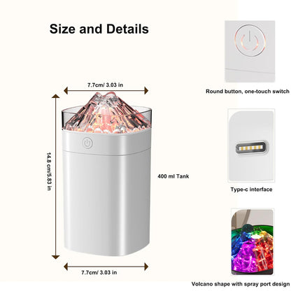 300ml Cool Mist 7 Colorful Lights Humidifier, 10-20 Hour Runtime for Plants