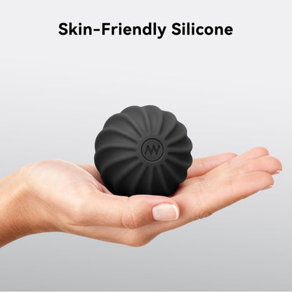 2.4" Mini Electric Vibrating Massage Ball, 10-Speed Fitness Yoga Massage Roller for Palm, Hand, Foot, Leg, Neck, Back, Multi-Directional Massage Ball (Black)