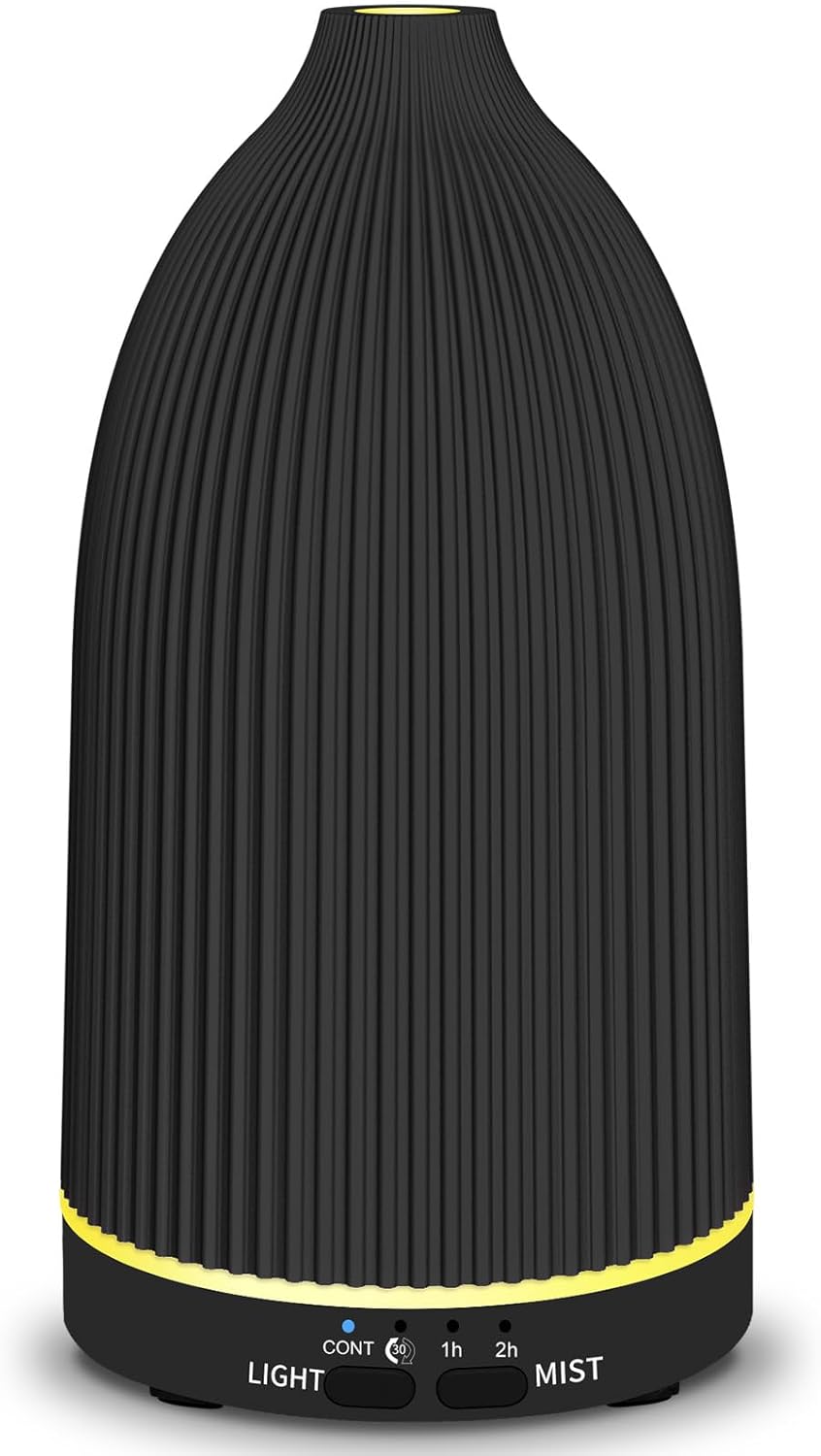 URPOWER 300mL Essential Oil Diffusers for Home Aromatherapy Diffuser | Up to 10 Hrs High/Low Mist Settings Quiet Diffuser Oil Machine Humidifiers Ideal for Bedrooms Living Rooms & Home Offices
