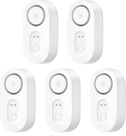 GoveeLife Upgraded Water Leak Detector with 105dB Adjustable Alarm, 5 Pack | Dual probes detect leaks, 5Yr Battery Life, IP67, Suit for Home, Basement, and Kitchen, Cannot Connect to WiFi Directly
