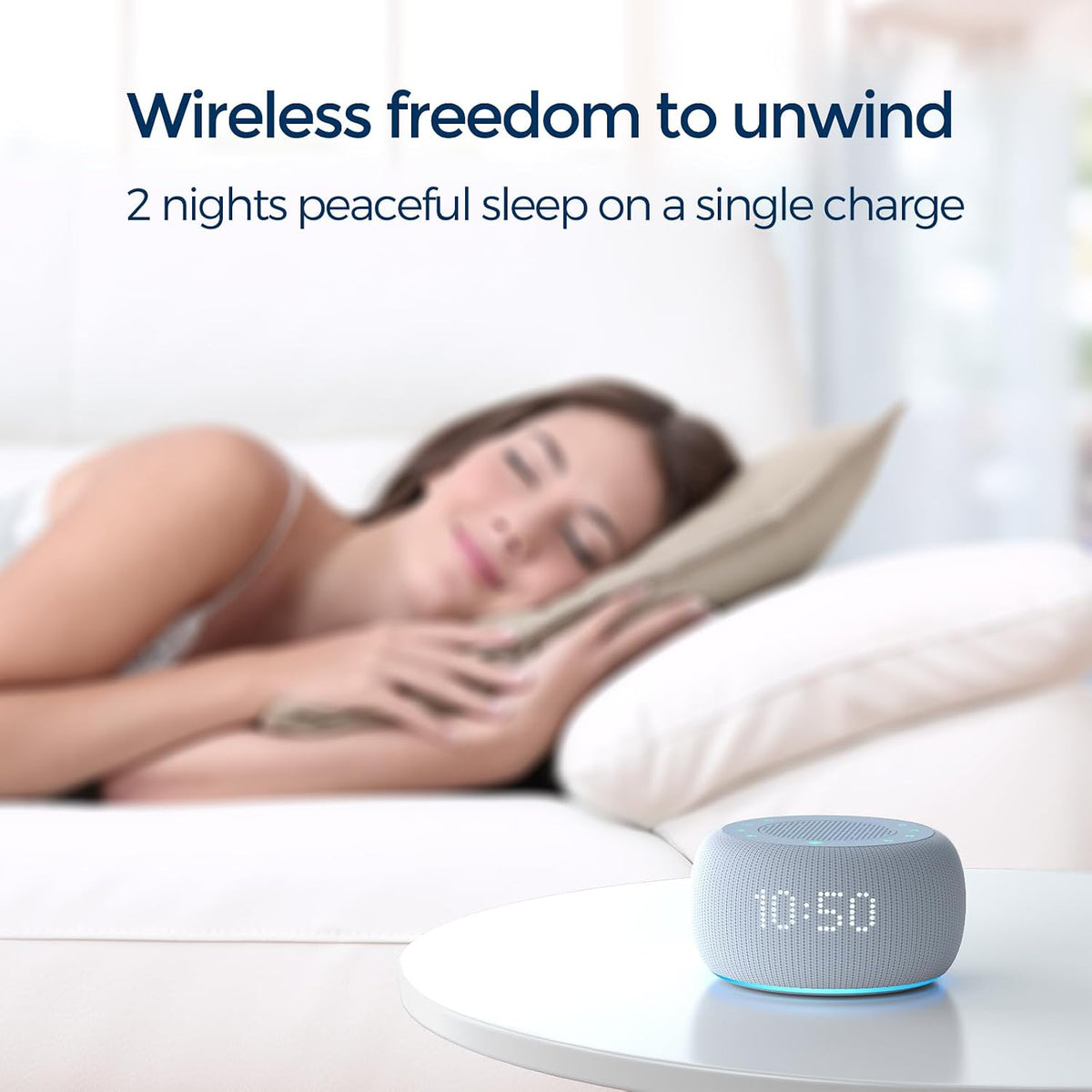 Buffbee Pro 2nd Gen| Sound Machine, Alarm Clock with Bluetooth Speaker