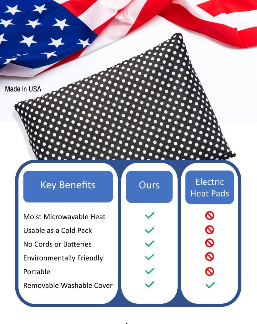 Microwavable Corn Filled Heating Pad and Cold Pack/Washable 100% Cotton Cover (Cross Hatch - Mint, 7.5in W x 11in L)