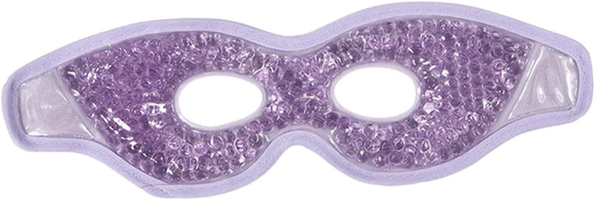 Cold Cooling Eye Mask Hot Cold Compress Eye Mask, Easy to Use,with Eye Holes, Reusable Gel Bead Eye Mask for Eye Bags,Relax,Women, Violet