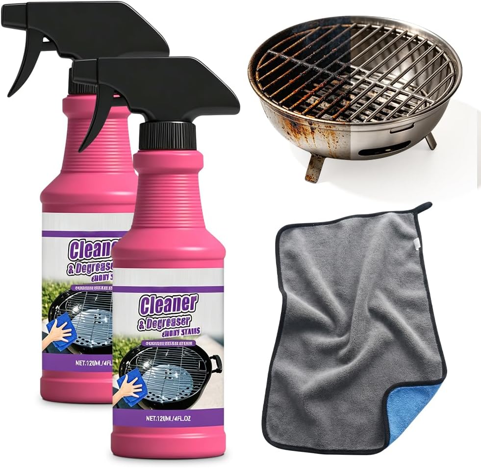 JUDUNA Fast-Acting Heavy-Duty Grill Degreaser Spray, 2026 New Multi Functional Grease Remover for Outdoor Grill, BBQ Grill Cleaner for Burnt Food & Grease (1 Piece)