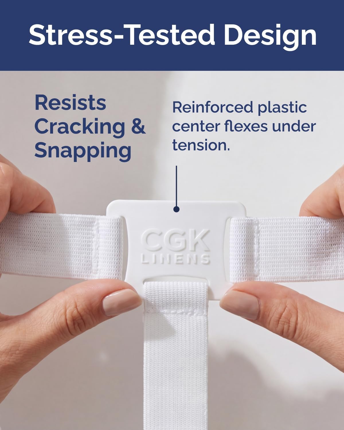 Bed Sheet Holders - Adjustable Elastic Fasteners with Metal Clips