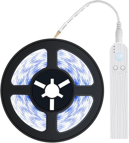 39.37in Wireless PIR LED Strip Light Motion Sensor Tape Light 3 Lighting Modes LED Under Cabinet Lamp 3000K Warm White Waterproof Dimmable Bedroom Nightlight for Room Decor TV Backlight（No Battery）