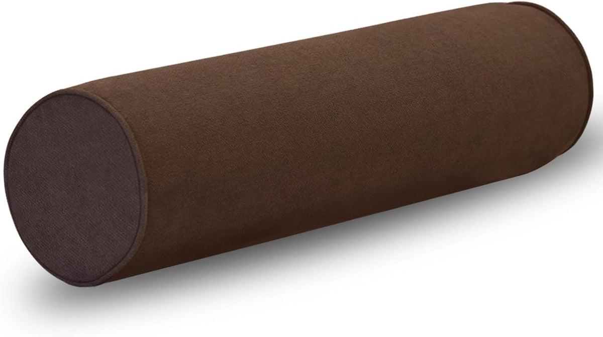 Cylinder Round Memory Foam Support Pillows Cervical Neck Roll Pillow with Pillowcase Soft, Comfortable and Breathable for Sleeping, Chair, Car, Sofa，Travel (Navy Blue, 24X6)