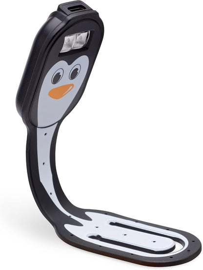 Gifts for Readers & Writers Rechargeable Book Light for Kids, Clip On Reading Light for Bed, 2in1 Flexilight Pals & Bookmark, 12 Hours of Light Once Charged, Includes USB Cable & 2 LED Lights, Dog