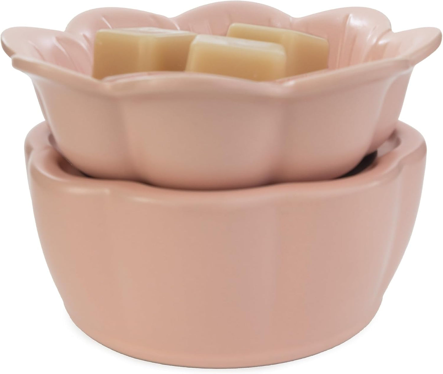 Candle Warmers ETC 2-in-1 Candle and Fragrance Warmer for Warming Scented Candles or Wax Melts and Tarts with to Freshen Room, Pewter Walnut