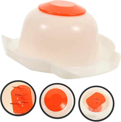Vegetable Slicer Hand Protector Safe Food Holder for Cutting Fruits Vegetables Lightweight Grater with Pressing Handle Finger Guard for Safe Meal Prep Green