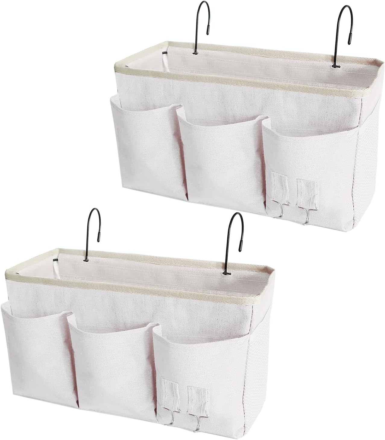Bedside Caddy/Hanging basket Storage Organizer Bag for Bunk and Hospital Beds,College Dorm Bed，Can be Placed Glasses Books Mobile Phones (Grey 1)