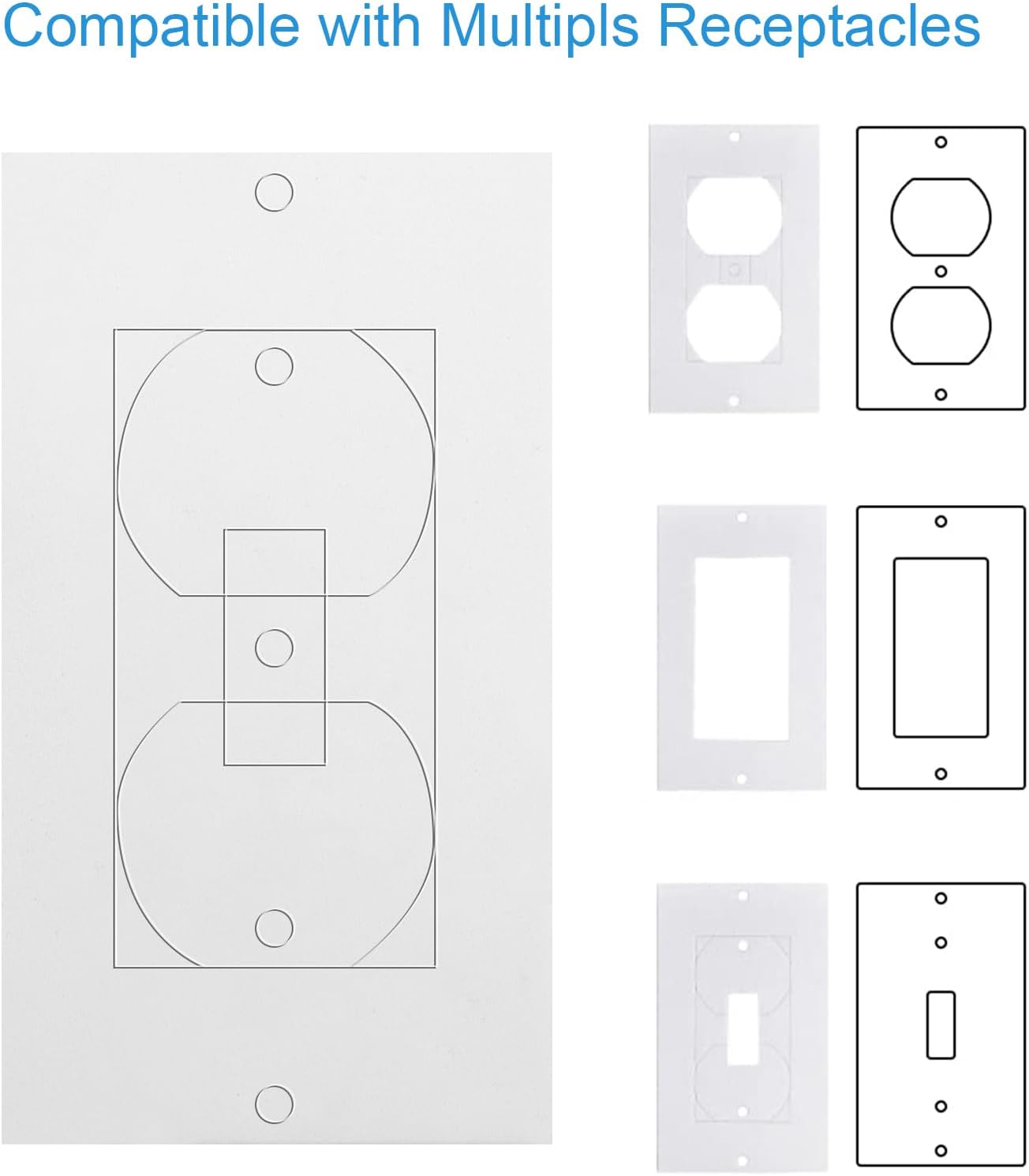 40 Pack Outlet Insulators Draft Sealers Electrical Outlet Insulation Pads EVA Foam Gasket for Wall Light Switch Socket Cover