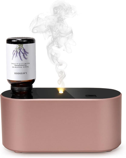 Lecdura Waterless Diffuser for Essential Oil, Battery Operated Scent Air Aromatherapy Diffuser, Mini Aroma Diffusers with 3 Intermittent Mist Modes, Cycle Start for 400-700 sq.ft Home Office Bedroom.