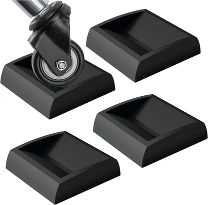 WELLGO Bed Stoppers & Furniture Cups 3"x3" 4Pack - Premium Silicone Casters Furniture Wheel Stoppers fit All Wheels of Furniture, Sofa Bed Chairs-Made up of Solid Silicone Prevents Scratches