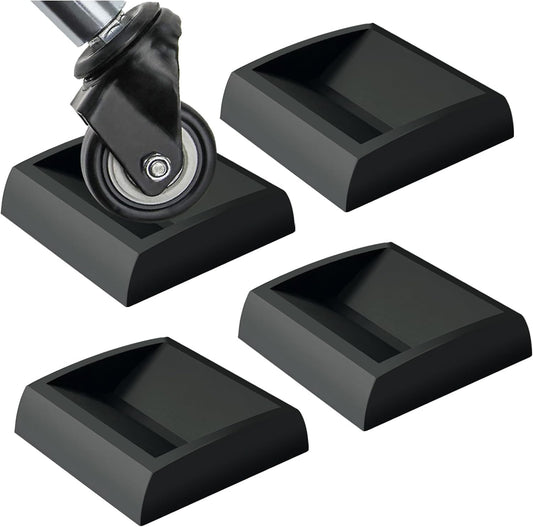 WELLGO Bed Stoppers & Furniture Cups 3"x3" 4Pack - Premium Silicone Casters Furniture Wheel Stoppers fit All Wheels of Furniture, Sofa Bed Chairs-Made up of Solid Silicone Prevents Scratches