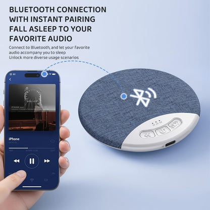 Bluetooth Pillow Speaker, Sleep Pillow Speaker for Sleeping – Mini Bone Conduction Sleep Aid with Stereo Bass with White Noise, Private Sleep Headphones for Adult Kids (Blue)