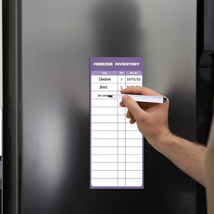 Magnetic Whiteboard for Fridge 5pcs 4x10inch Dry Erase | Magnetic Meal Planner Board for Kitchen Refrigerator - Fridge & Freezer Inventory List Weekly Menu Plan Board Grocery List