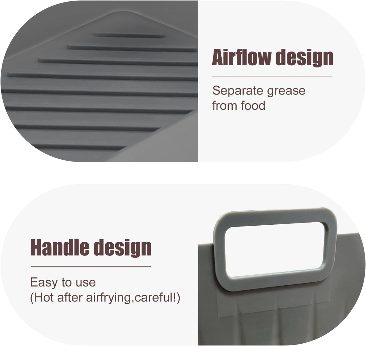 Golden Associate Silicone Liners Square for 8 to 8.5 inch Air Fryer, 2 Pcs Non-stick Food-grade Reusable Basket Baking Tray Airfryer Accessories