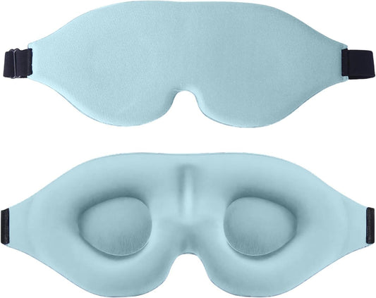 Eye Mask for Sleeping, Sleep Mask for Side Sleeper, Light Blocking 3D Sleeping Eye Mask for Women and Men, Zero Pressure Soft Breathable Eye Cover with Adjustable Strap, Travel Essential