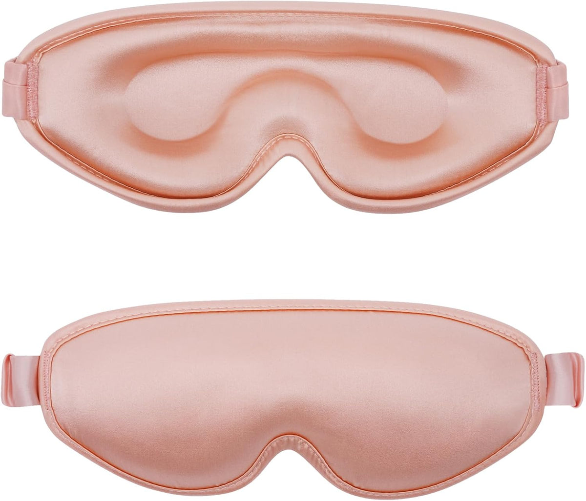 ALASKA BEAR Wraparound Style Organic Cotton Eye Mask with Padded Nose, Big Wide Headband and Large Coverage Ear Muff Sleeping Mask with Bottom Flap for Full Blackout, Dark Grey