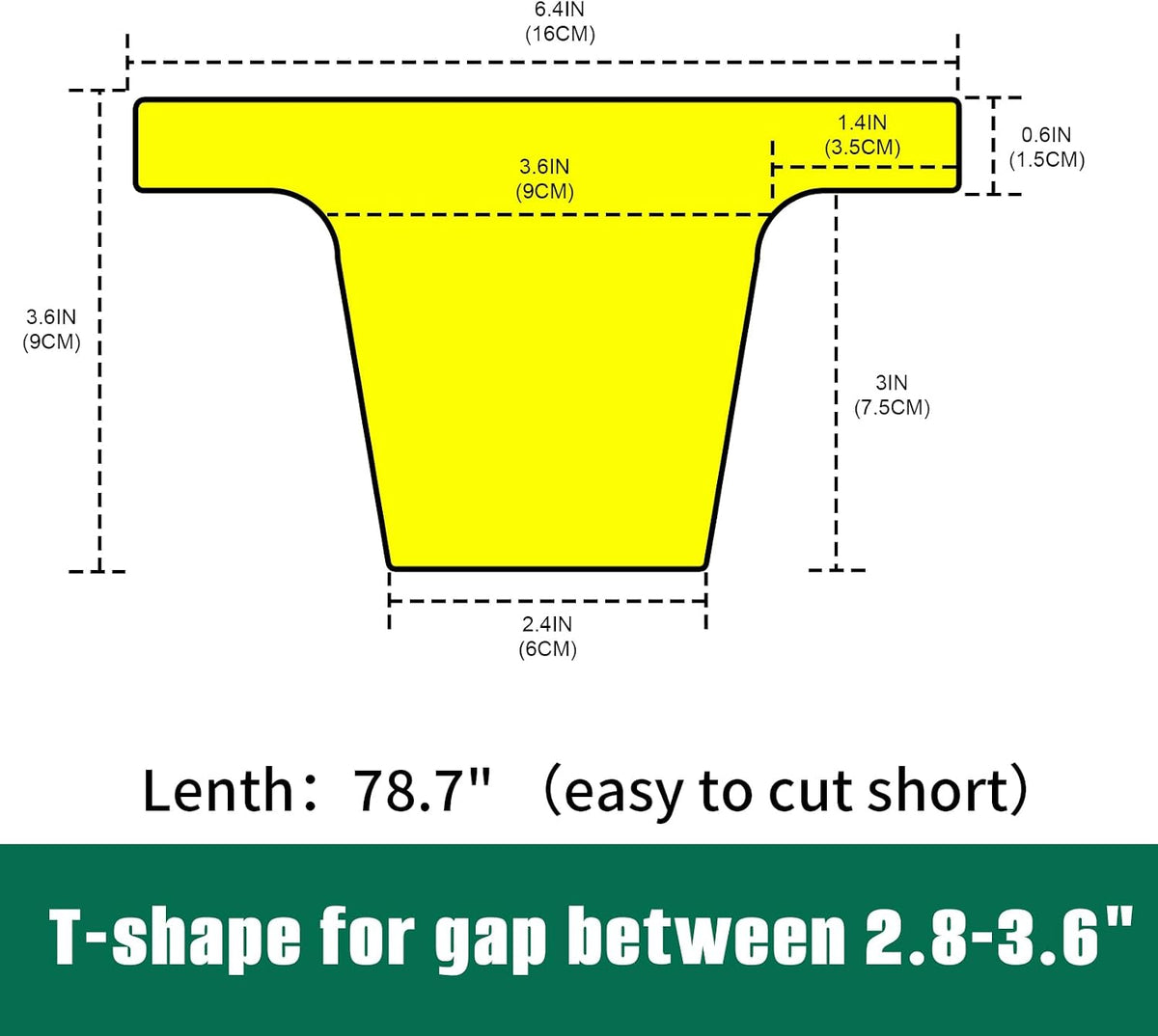 Bed Filler for Headboard, Suitable for Gap 1-2" of King Queen Twin Bed, 78.7'' Long Wedge Sleeping Pillow, Foam Mattress Gap Filler