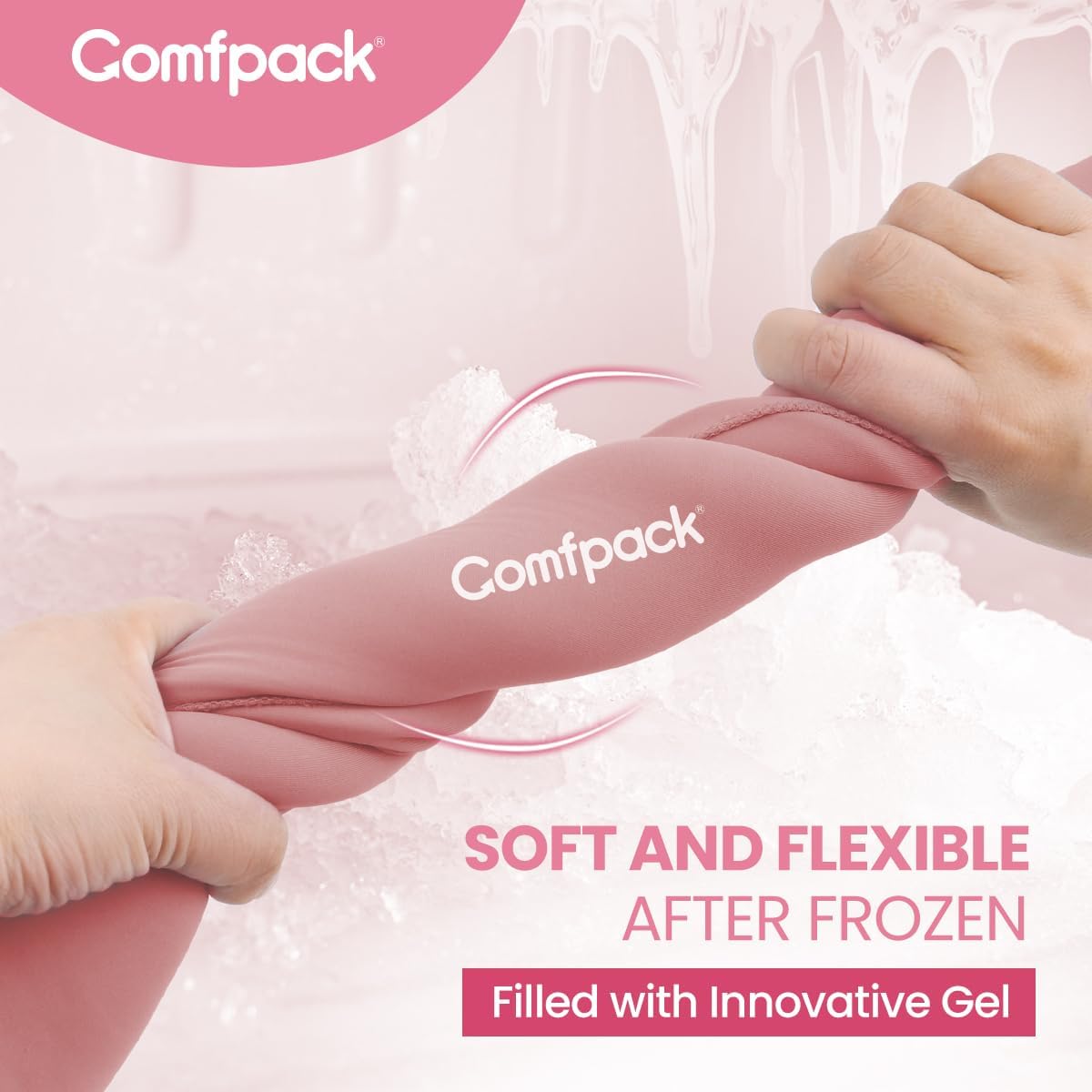 Comfpack Neck Ice Pack Wrap, Soft Gel Ice Packs for Neck Shoulder Reusable | Hot & Cold Compress Cold Pack for Surgery, Injuries, Swelling, Stiffness, Muscle Tension, Office Pressure