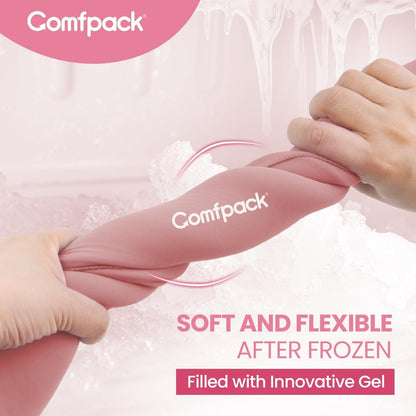 Comfpack Neck Ice Pack Wrap, Soft Gel Ice Packs for Neck Shoulder Reusable | Hot & Cold Compress Cold Pack for Surgery, Injuries, Swelling, Stiffness, Muscle Tension, Office Pressure