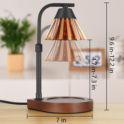 Dimmable Candle Warmer Lamp with Timer Adjustable Height for Scented Jar Candles Electric Candle Wax Melt Warmer for Home Decor Christmas Birthday Gifts for Women Mom(Hummingbird)