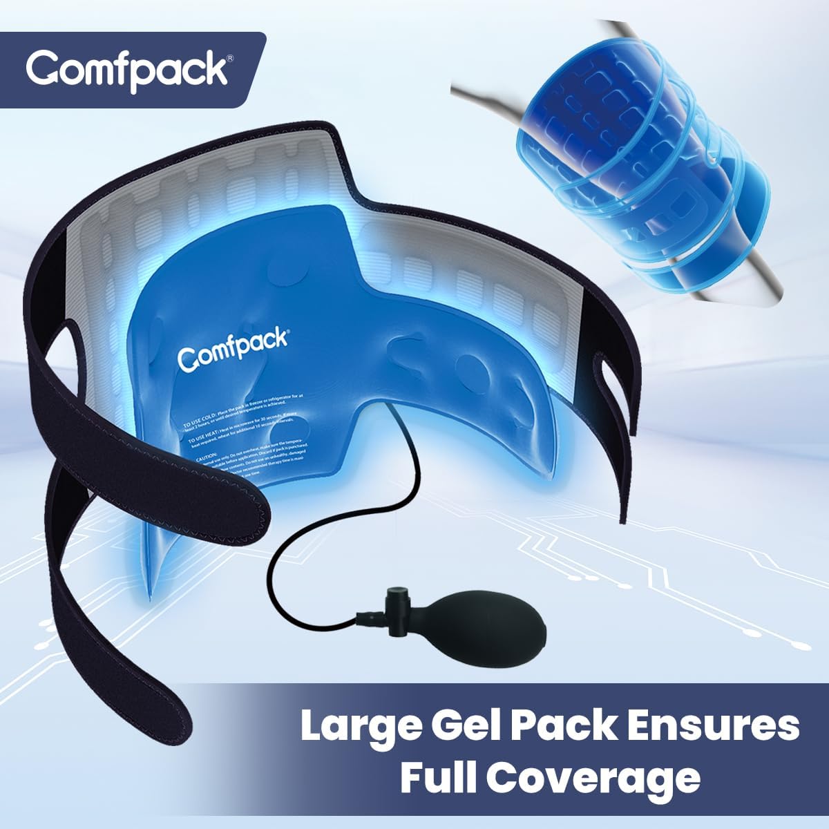 Compression Ankle Ice Pack Wrap for Foot Pain Relief | Ankle Support Brace with 2 Hot Cold Packs for Injuries, Plantar Fasciitis, Sprain & Fracture, Achilles Tendonitis, Surgery