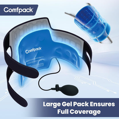 Compression Ankle Ice Pack Wrap for Foot Pain Relief | Ankle Support Brace with 2 Hot Cold Packs for Injuries, Plantar Fasciitis, Sprain & Fracture, Achilles Tendonitis, Surgery