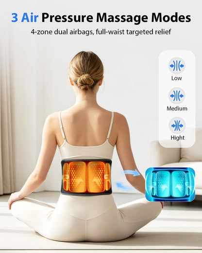 Heating and Cooling Pad for Back with 4 Heat 3 Massage Intensity Levels