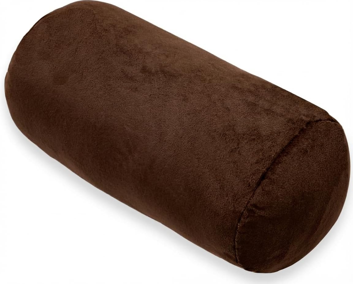 1 MIDDLE ONE Round Cylinder Bolster Pillow with Removable Cooling Cover, Tube Roll Cervical Pillow for Head, Neck, Back and Legs Support, 13"x 6", Grey