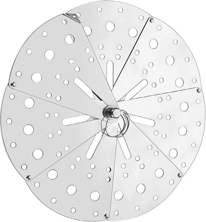 Adjustable Spill Stopper Lid with Air Holes, Stainless Steel Kitchen Cover