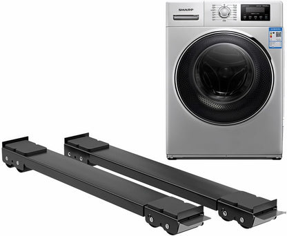 Universal Furniture Moving Dolly, Adjustable Appliance Roller for Refrigerator, Washing Machine, Dryer, Heavy Duty Equipment Stand with Locking Brakes & Non-Slip Pads, 330 lbs Max Load Capacity(Black)